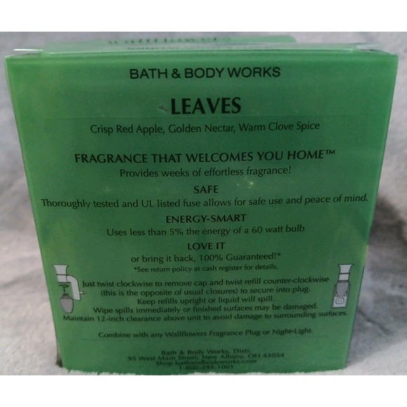 Bath & Body Works Leaves Wallflowers Home Fragrance Refills 2 Packs Of 2 Each - Picture 2 of 2